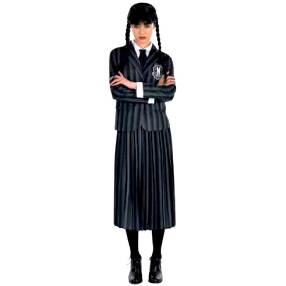 Adult Wednesday Addams Nevermore Uniform Costume  Wednesday TV Series - Picture 1 of 7